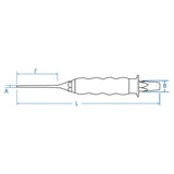 KING TONY Profi-Werkzeuge - Ummantelter Splinttreiber, 6 mm - 210 mm 7640684G