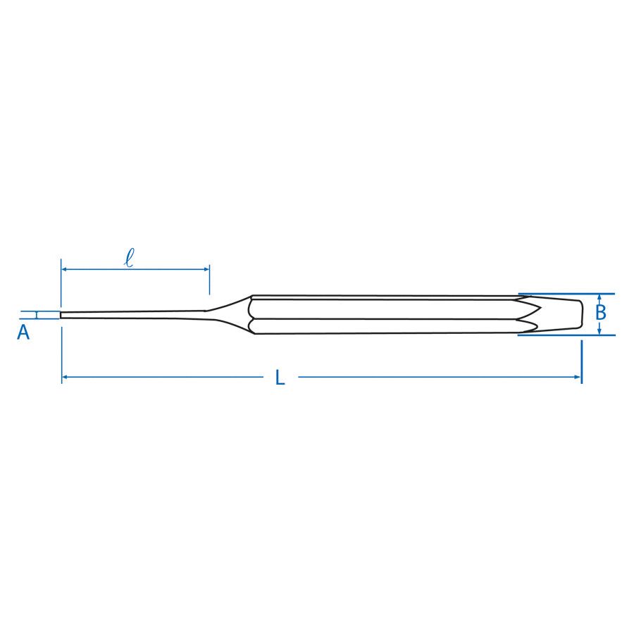KING TONY Profi-Werkzeuge - Splinttreiber - 8*200 mm BLI7640808