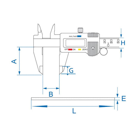 KING TONY Profi-Werkzeuge - Digitaler Messschieber - 40 mm 77142061
