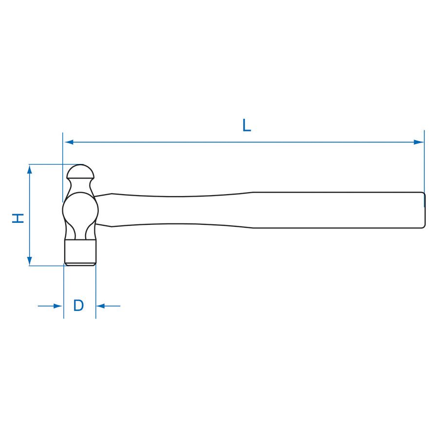 KING TONY Profi-Werkzeuge - Schlosserhammer  40 mm 781140OS