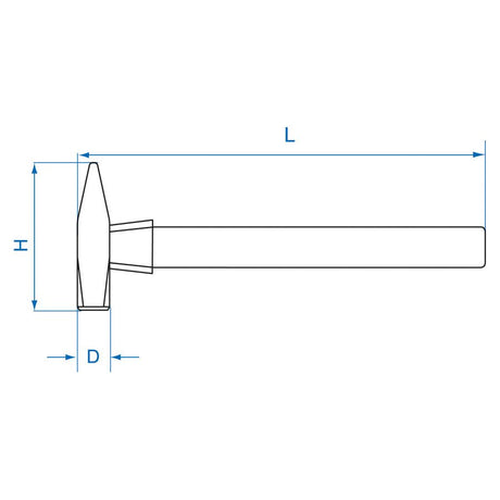 KING TONY Profi-Werkzeuge - 3-Komponenten Schlosserhammer 1000g 782036