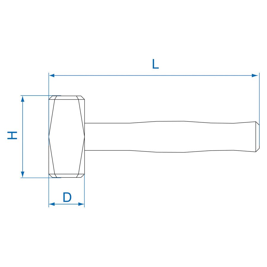 KING TONY Profi-Werkzeuge - Fäustel mit geschliffener Kante - 40 mm 783310OS