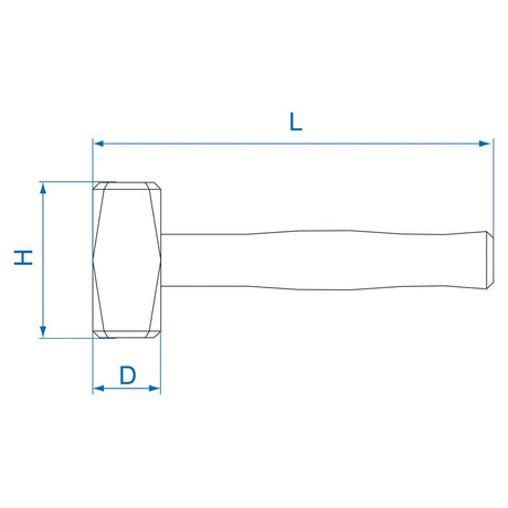 KING TONY Profi-Werkzeuge - Fäustel mit geschliffener Kante - 43 mm 783312OS