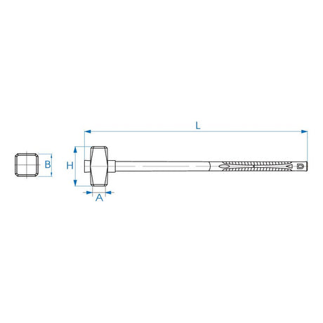 KING TONY Profi-Werkzeuge - Vorschlaghammer mit Glasfaserstiel  - 5000g 783450