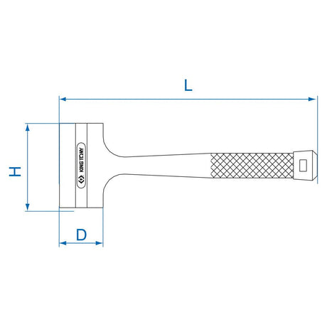 KING TONY Profi-Werkzeuge - Rückschlagfreier Hammer - 1134 g 785140