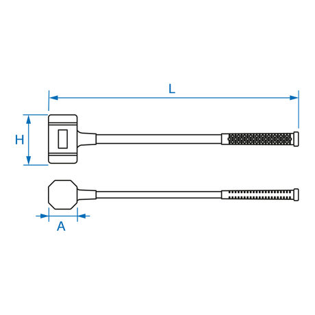 KING TONY Profi-Werkzeuge - Rückschlagfreier Hammer - 4500 g 785255