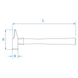 KING TONY Profi-Werkzeuge - 3-Komponenten Niethammer - 1000g 786238