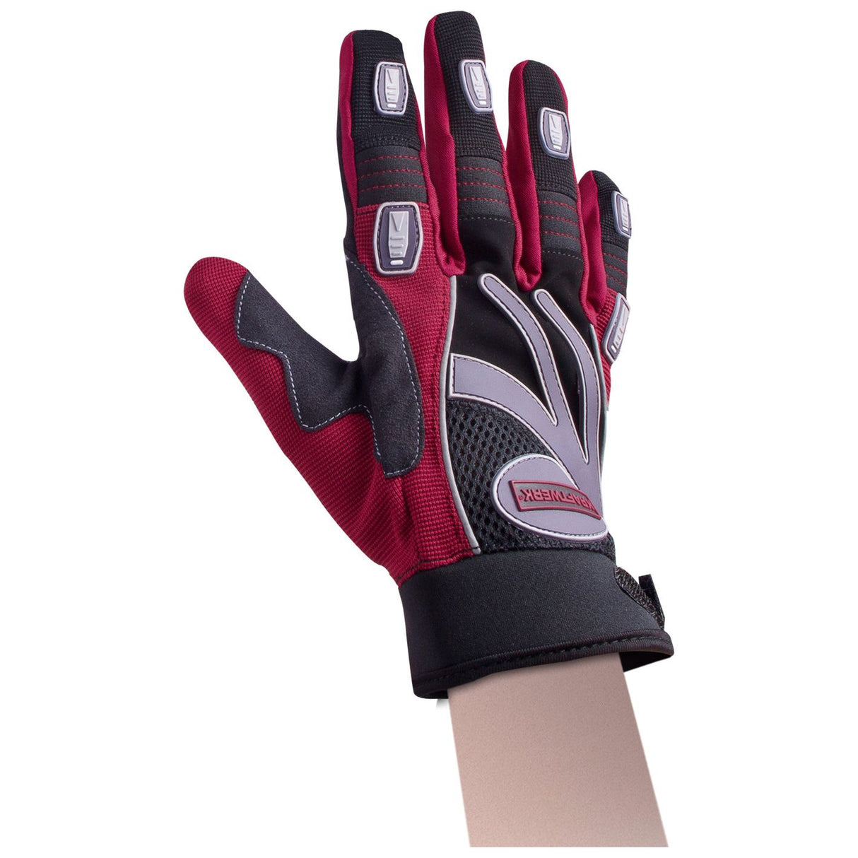 Kraftwerk KW Mechaniker-Arbeitshandschuhe, mit verstärkten Handflächen, Knöcheln und Fingerkuppen, M