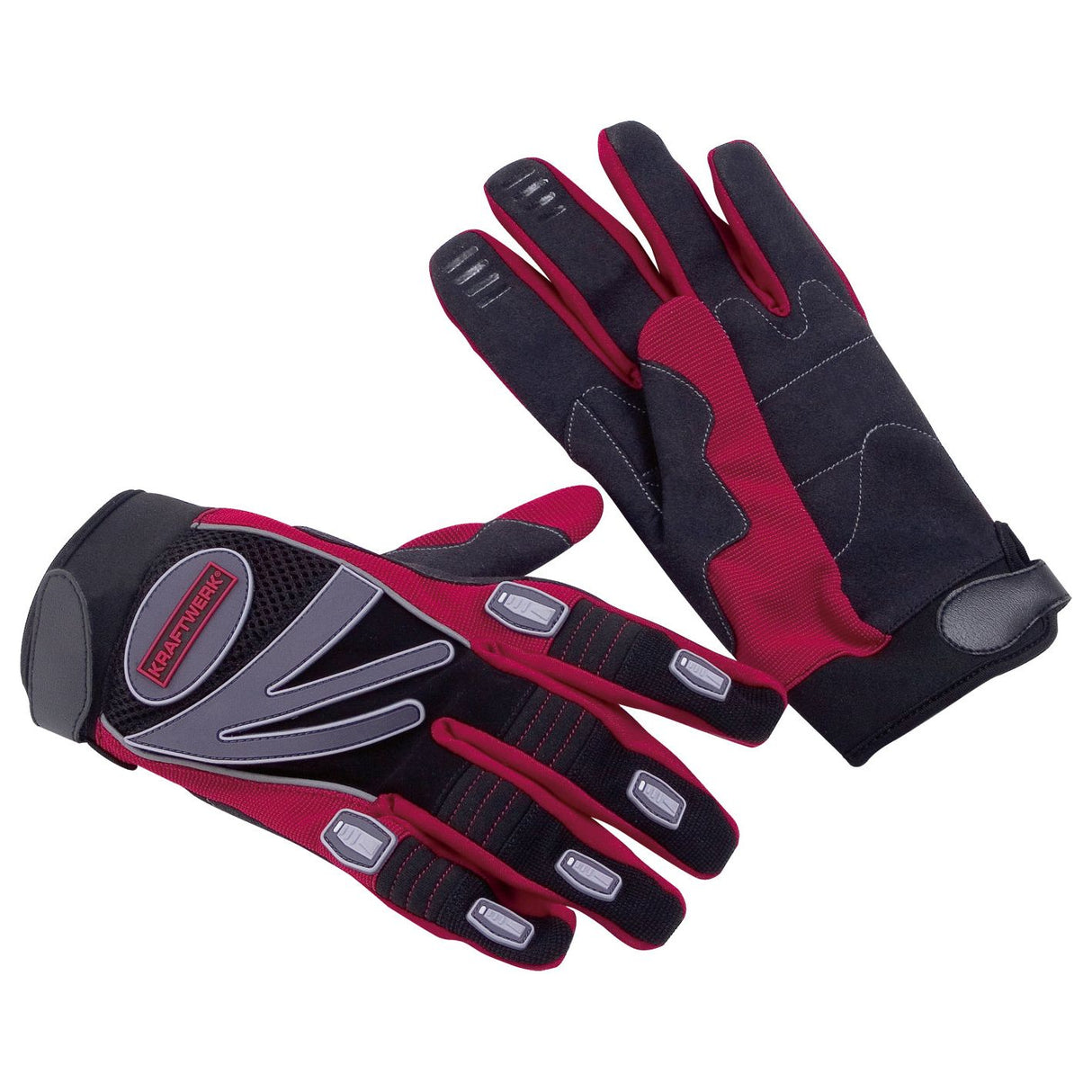 Kraftwerk KW Mechaniker-Arbeitshandschuhe, mit verstärkten Handflächen, Knöcheln und Fingerkuppen, XXL