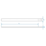 KING TONY Profi-Werkzeuge - Biegsames Inox-Lineal - 500 mm 7906320