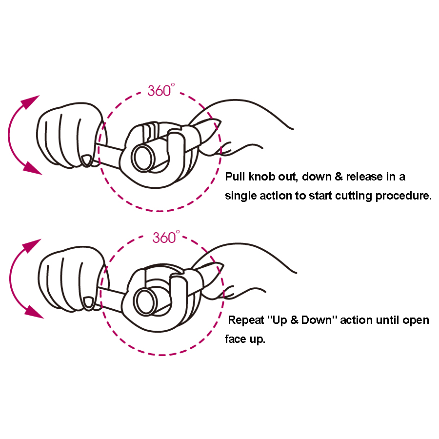 KING TONY Profi-Werkzeuge - Rohrschneider, 360°, Ratschenfunktion - Ø 8-28 mm 791221