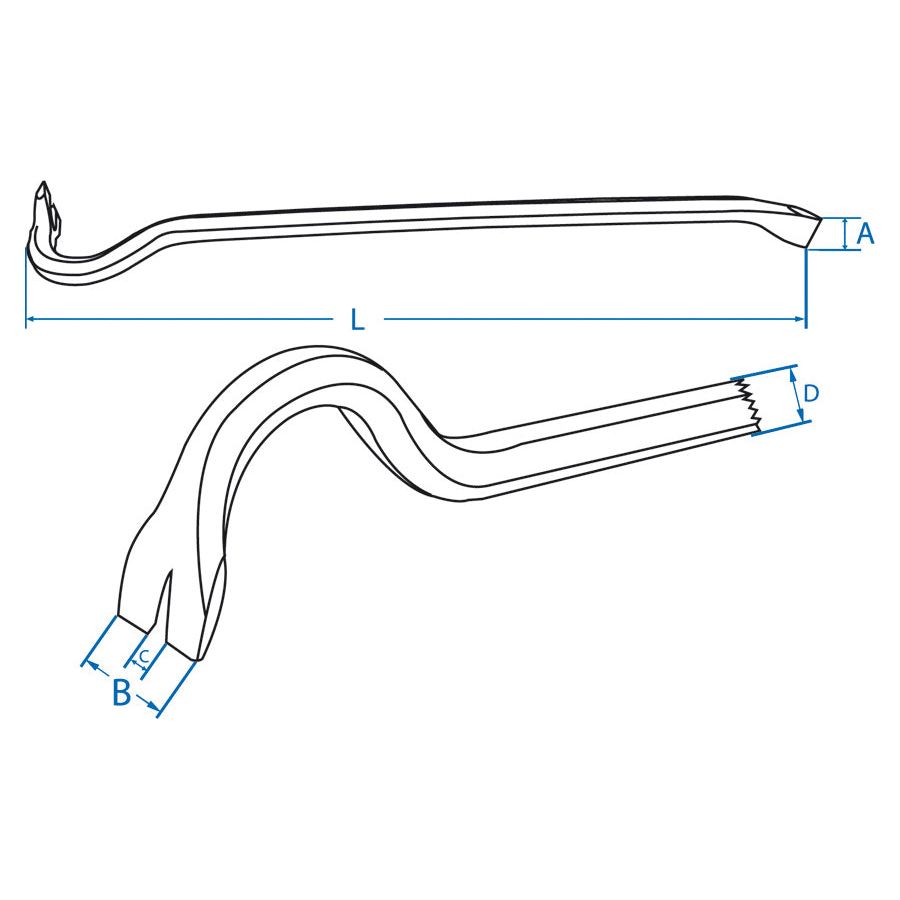 KING TONY Profi-Werkzeuge - Brechstange 18 mm - 600 mm 7941060