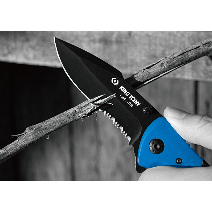 KING TONY Profi-Werkzeuge - Messer mit Klingensicherung 210 mm 794108A