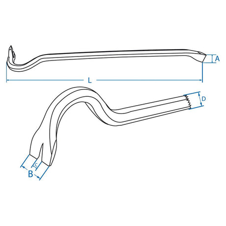 KING TONY Profi-Werkzeuge - Brechstange 18 mm - 800 mm 7941080