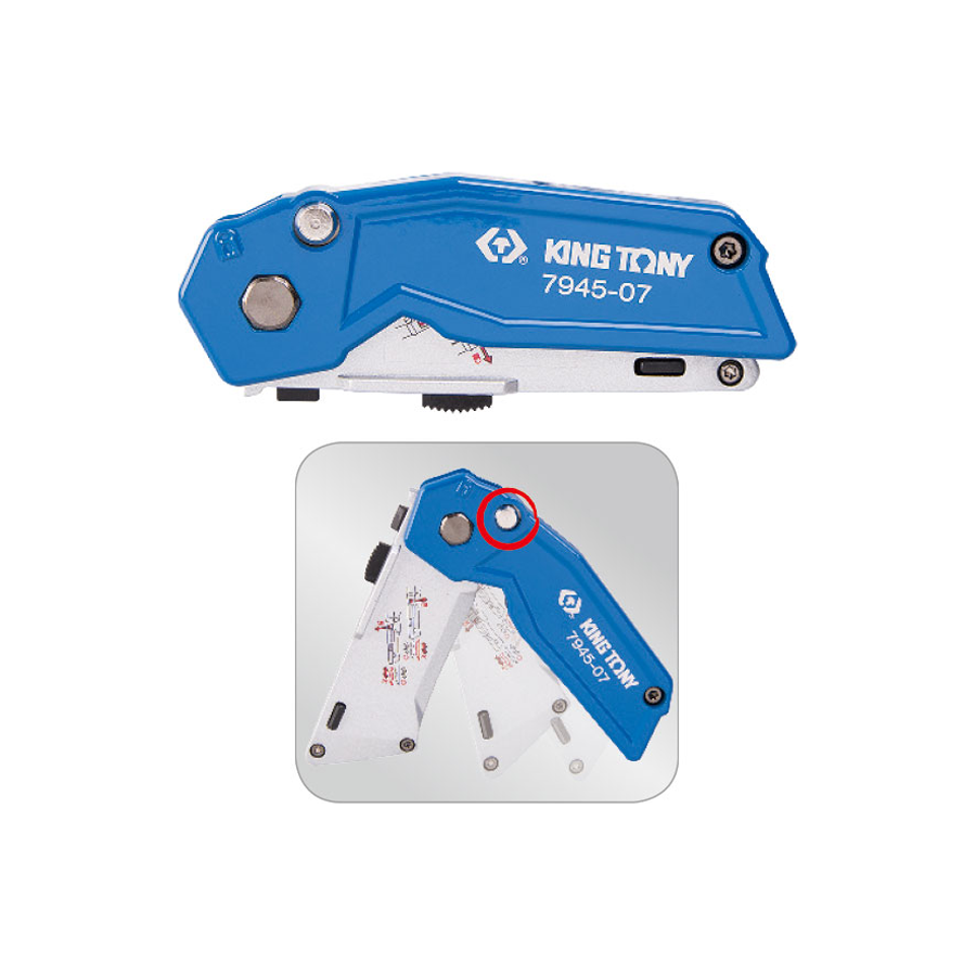 KING TONY Profi-Werkzeuge - Klappmesser zwei Klingen 794507