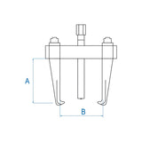 KING TONY Profi-Werkzeuge - Monoblock-Abzieher, 2 Greifarme - 30-380 mm 79621020A