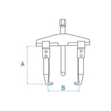 KING TONY Profi-Werkzeuge - Monoblock-Abzieher, 2 auswechselbare Greifarme - 350 mm 79622435