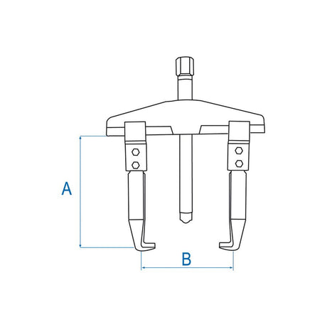 KING TONY Profi-Werkzeuge - Monoblock-Abzieher, 2 auswechselbare Greifarme - 520 mm 79622440