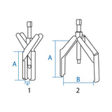 KING TONY Profi-Werkzeuge - Monoblock-Abzieher, 2 Greifarme - 15-80 mm 79622642