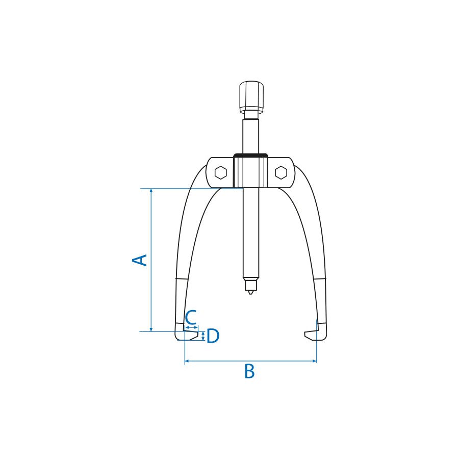 KING TONY Profi-Werkzeuge - Abzieher, 2 auswechselbare Greifarme 80x80 79622741