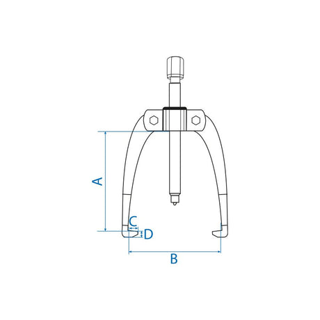 KING TONY Profi-Werkzeuge - Abzieher, 2 auswechselbare Greifarme 80x80 79622741
