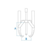 KING TONY Profi-Werkzeuge - Mini-Abzieher mit 2 Gelenk-Greifarmen - 70 mm 79629300