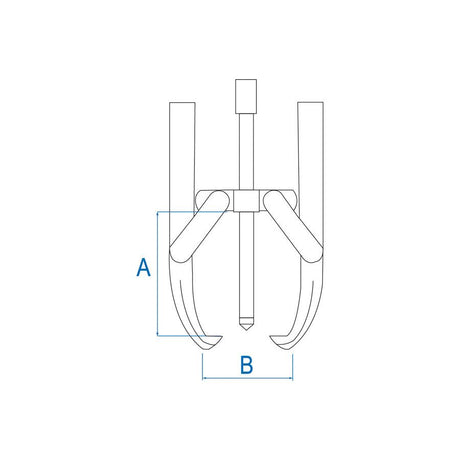 KING TONY Profi-Werkzeuge - Mini-Abzieher mit 2 Gelenk-Greifarmen - 100 mm 79629301