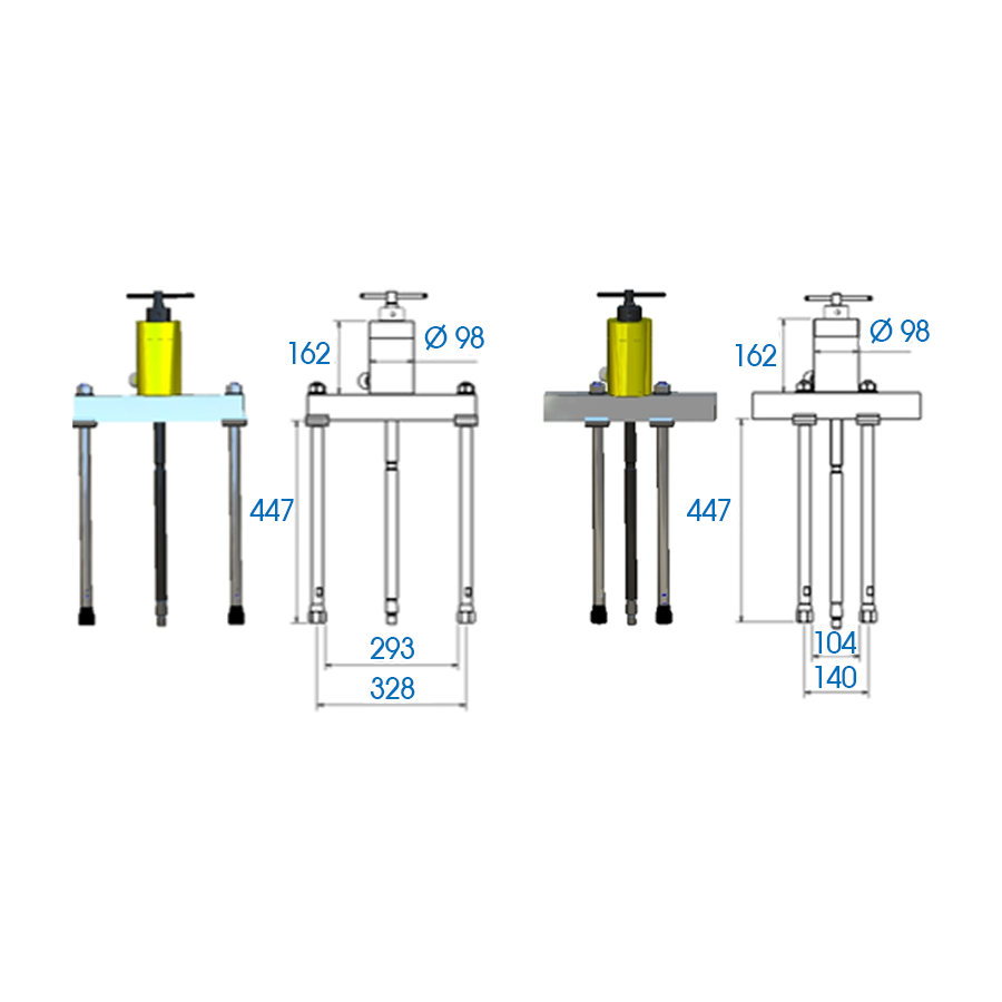 KING TONY Profi-Werkzeuge - Hydraulischer Spezial-Abzieher zu "Scorpion" - 20T 7962P218