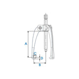 KING TONY Profi-Werkzeuge - Abzieher, 3 auswechselbare Greifarme 116x122 79632743T