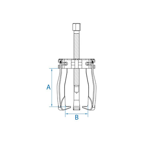 KING TONY Profi-Werkzeuge - Abzieher mit 2 oder 3 greifarmen 5T 7963C05