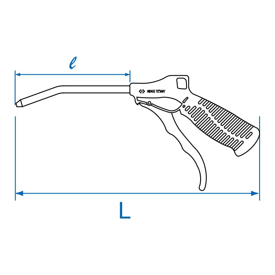 KING TONY Profi-Werkzeuge - Druckluftpistole - 420 mm 7990010