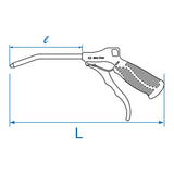 KING TONY Profi-Werkzeuge - Druckluftpistole - 475 mm 7990013