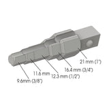 KING TONY Profi-Werkzeuge - Stufenschlüsselset mit Ratsche - 3 tlg. 7HA03