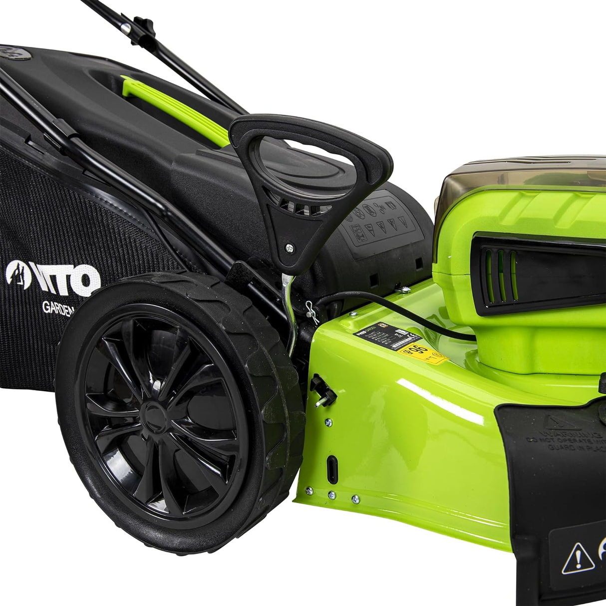 VITO Akku Rasenmäher 40V inkl. 2x 20V 4Ah Akkus und Ladegerät - bürstenloser Motor - 40L - VIBCMRSFL40SET