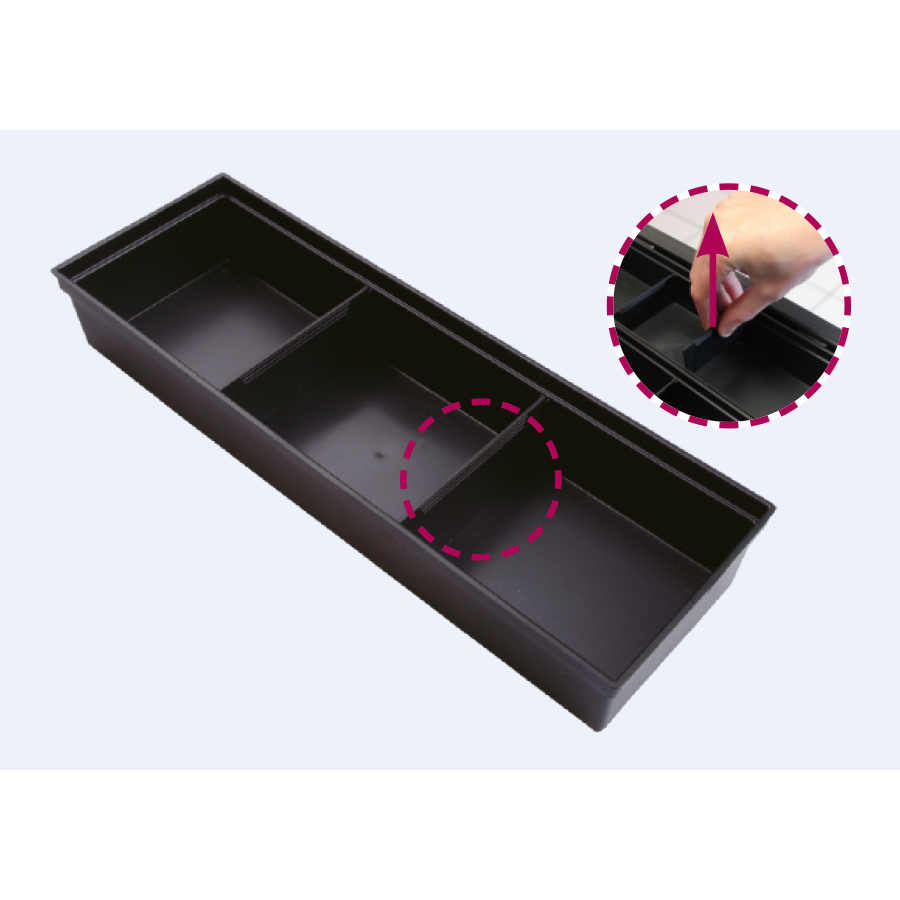 KING TONY Profi-Werkzeuge - Stauraumkisten 278 x 87 x 43 mm - 2 tlg. 84700011BS2