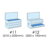 KING TONY Profi-Werkzeuge - Werkzeugkasten leer, 3 Fächer, oberen Stauraum und Tragegriff 874013H