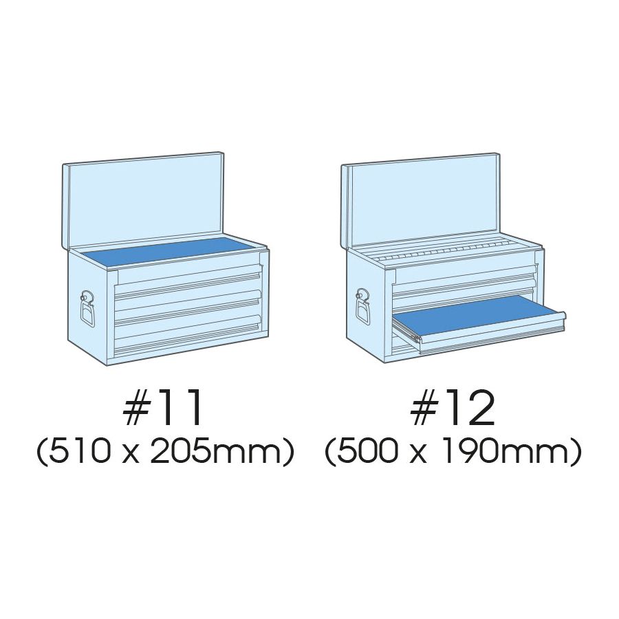 KING TONY Profi-Werkzeuge - Tragbare Metall-Werkzeugtruhe, 3 Schubladen 874013