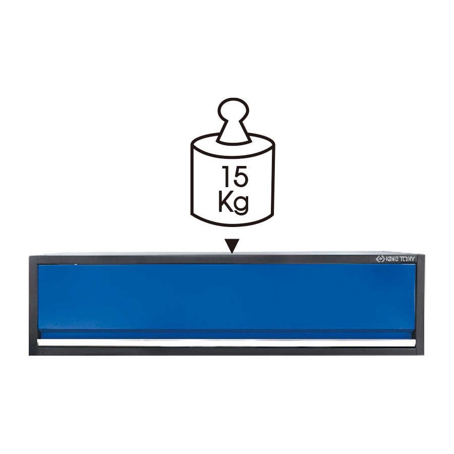 KING TONY Profi-Werkzeuge - Metalloberschränke extra lang - Farbe Blau 87D1121AKB