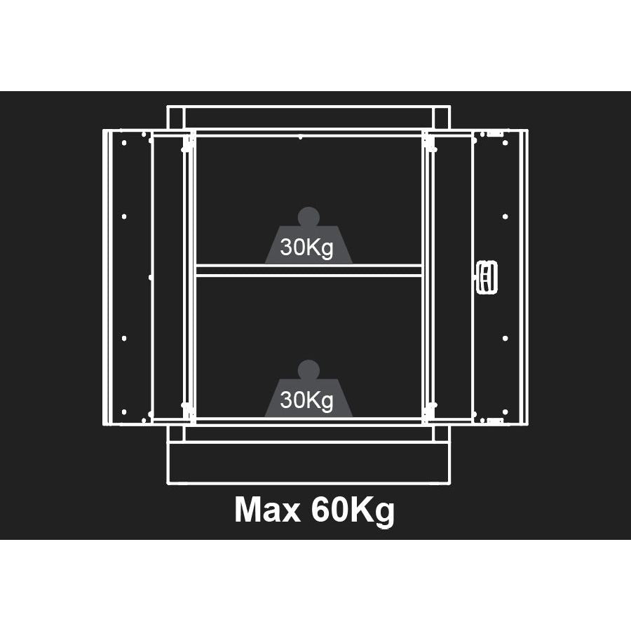 KING TONY Profi-Werkzeuge - Metall-Aktenschrank 2 türig 87D1103AKB