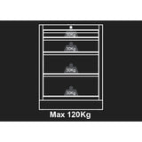 KING TONY Profi-Werkzeuge - Niedriges Möbel 4 Schubladen - Schwarz-Grau 87D1104AKG