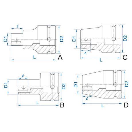 KING TONY Profi-Werkzeuge - 1-1/2" CATERPILLAR Kraftschlüssel, metrisch (38.1 mm) - 3 95A532M