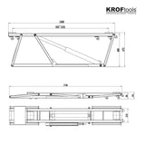 KROFtools Mobile Hebebühne 2500kg 90mm flach - KFZ Mobile Auto Hebebühne mit Fernbedienung - 9813 - ohne Hydrauliköl geliefert