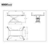 KROFtools 3.000kg Scheren-Hubtisch mit Einfach-Schere, Universal elektrisch Hubtisch, 3to Scherenhebebühne - 9819
