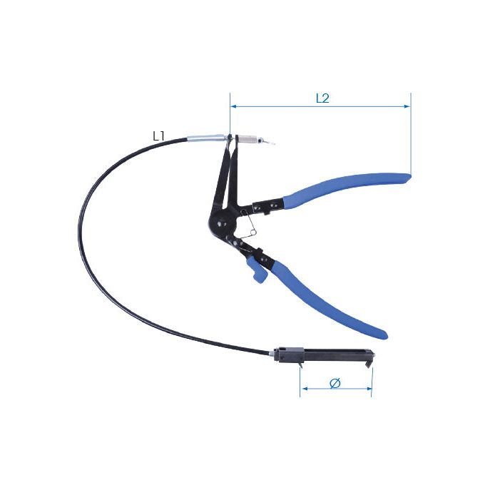 KING TONY Profi-Werkzeuge - Gebogene Schlauchklemmzange 9AA32