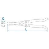 KING TONY Profi-Werkzeuge - Abziehzange für Ventilschaft-Dichtringe 9AD11