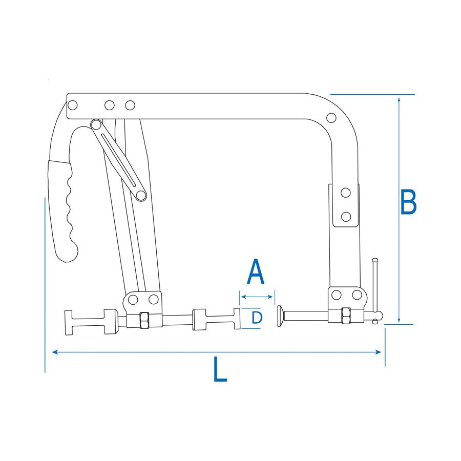 KING TONY Profi-Werkzeuge - Ventilfederkompressor 9AH025