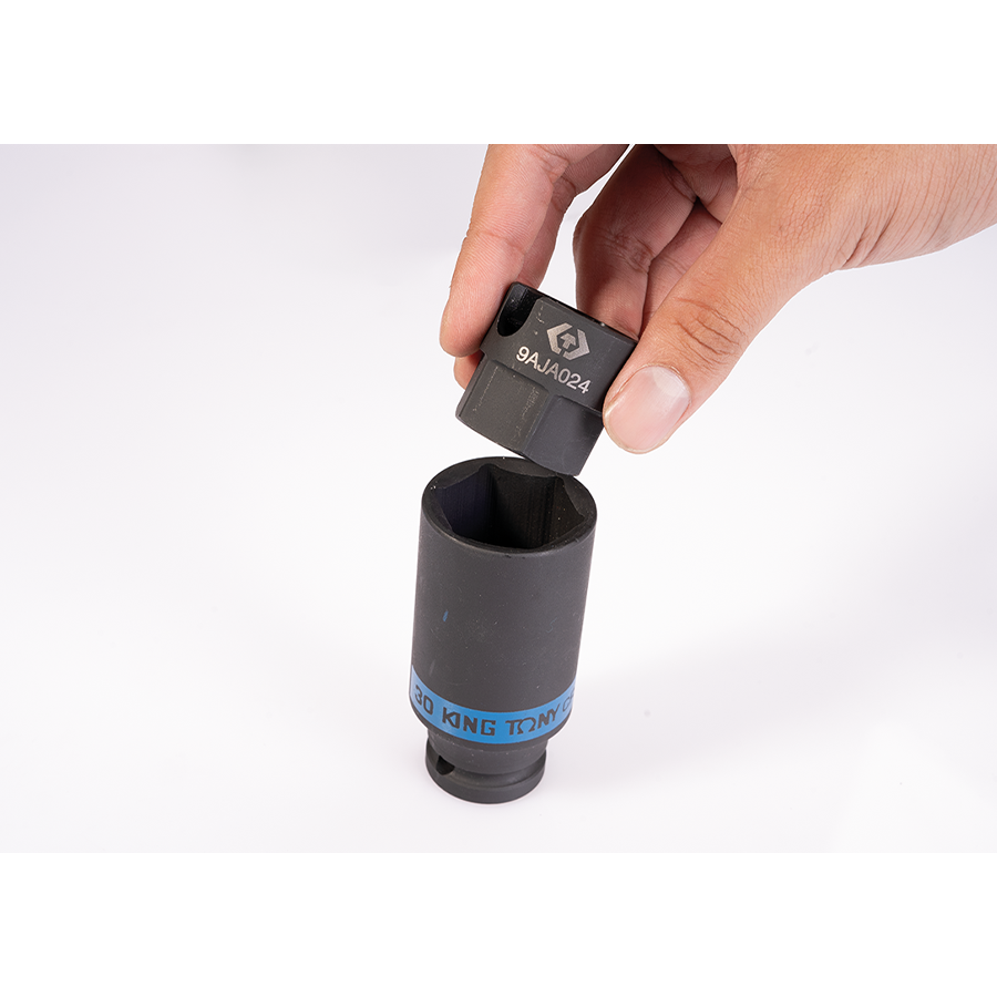 KING TONY Profi-Werkzeuge - 1/2" Lambdasonden-Steckschlüssel-Set - 4 tlg. 9AJ014