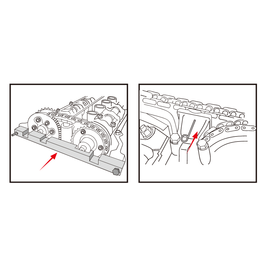 KING TONY Profi-Werkzeuge - Steuerzeiten-Einstell-Set für BMW Doppel-VANOS-Benzinmotoren 9AT1009