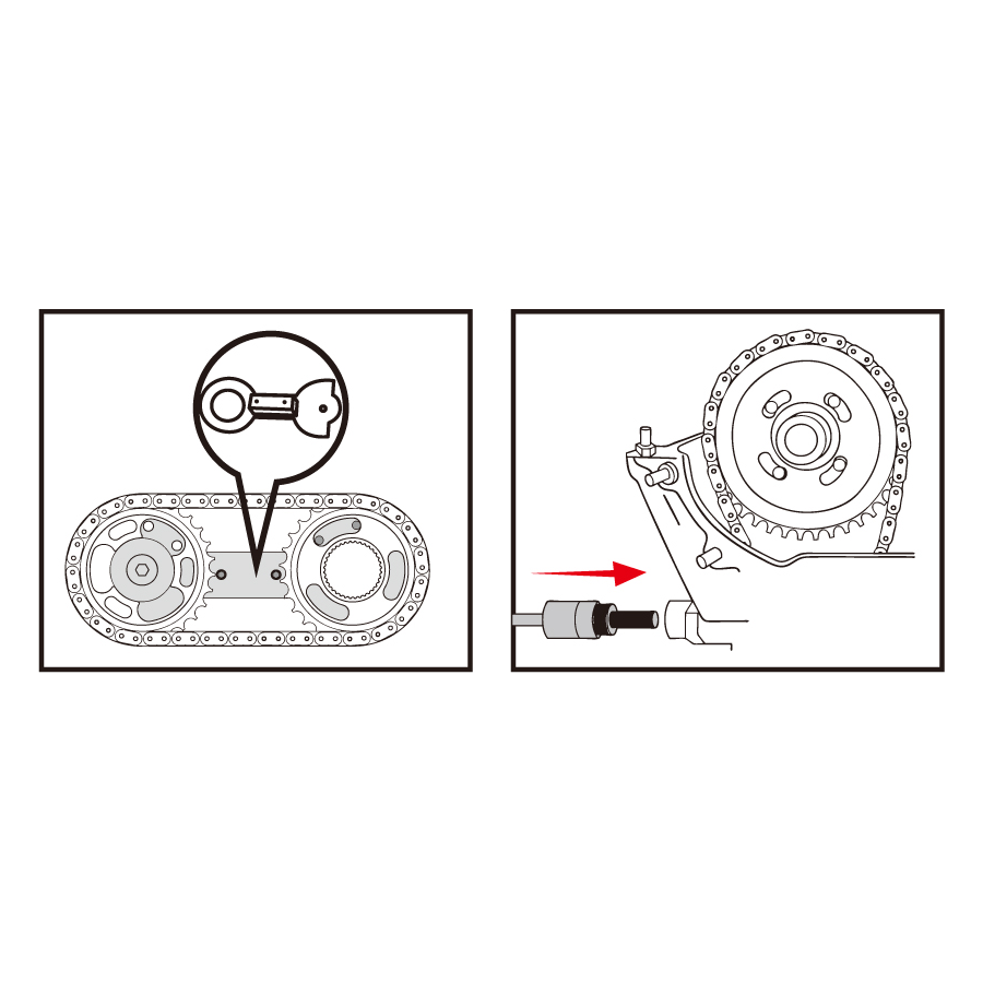 KING TONY Profi-Werkzeuge - Steuerzeiten-Einstell-Set für BMW Doppel-VANOS-Benzinmotoren 9AT1009