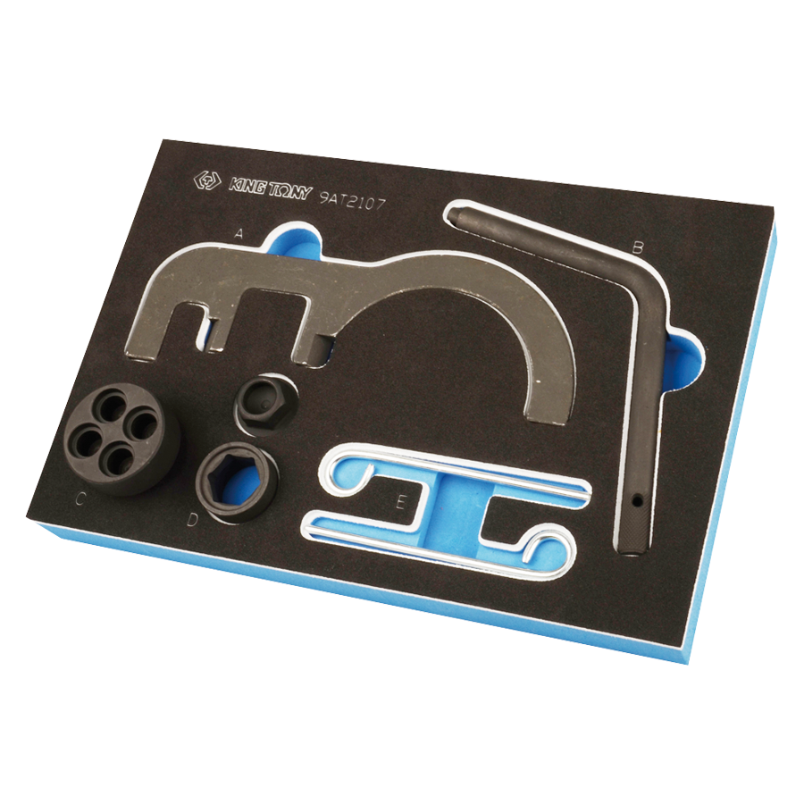 KING TONY Profi-Werkzeuge - Motoreinstell-Werkzeugset für Dieselmotoren mit Doppelnockenwellen 9AT2107E